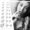 Aroncent 8 Pairs of Women's Square Stud Earrings with Cubic