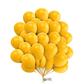 Round Shape Plain 10 Inches Balloons Romantic Baloon Valentines Gift Birthday Wedding Anniversary Party Yellow Colors Pack of 25
