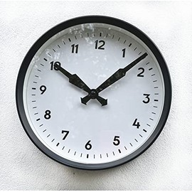 Spring life Vintage Retro Railway Office School Factory Style Wall Clock 25CM in 2 colours (Black)