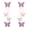 Butterfly Tassel Earrings for Women Zircon Long Butterfly Dangle Earrings