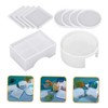 TEHAUX 1 Set Coaster Mold for Epoxy Resin Flexible and