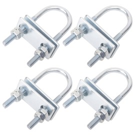 U Bolt U-Bolt 4 Pieces U Bolts M8 Round Stainless Steel U Screws Shackle U Shaped Bolt Closure with Nuts and Washer for Pipelines Towing Cars and Ships M8 x 34 x 100 mm