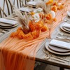 PATIKIL 14 Ft Cheesecloth Table Runner Rustic Gauze Terracotta Cheese