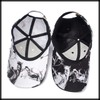 White Fang CA487 Caps, English Letters, Marble Pattern, Brim Length,