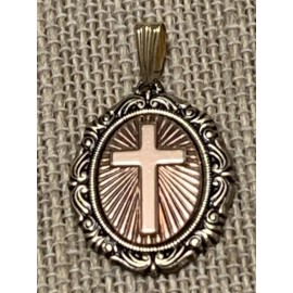 NEW ITEM SALE! VINTAGE HAND-CRAFTED RADIANT CROSS PENDANT/CHARM.