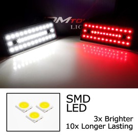 iJDMTOY Black-Out Smoked Lens White Front & Red Rear Full LED Side Marker Light Kit Compatible with 2015-2018 Mercedes W463 G-Class G500 G550 G55 G63 G65 AMG