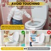 UBANU Self Adhesive Toilet Lid Cover Lifter, Avoid Touching Sticky