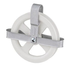 Clothesline Pulley 5 Inch Outdoor Laundry Line Wheel with Aluminum Axle Deep Groove Weather Resistant Rustproof