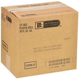 McCormick Culinary Imitation Vanilla Flavoring, 32 fl oz (Pack of 6) - Six 32 Fluid Ounce Bottles of Imitation Vanilla Extract for Baking, Best for Cakes, Frostings, Desserts and More