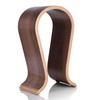 U Shape Wood Headphones Stand Holder Hanger Wooden Headset Desk