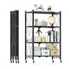 Simple Deluxe 4-Tier Folding Storage Shelves, 27.95" W x 14.96"