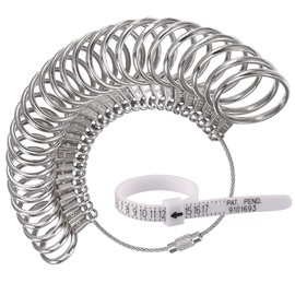 Jewelry Sizers Stainless Iron Ring Size 0-13 Finger Ring Sizing Measuring Tool Ring Sizer Gauge Set Circle Models with Reusable Ring Sizer Belt