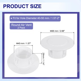 PATIKIL Air Conditioning Wall Hole Cover 1.5" (40mm), 3 Pack Air Conditioner Blocking Hole Plug Fit for 1.57-2" Hole Decoration Water Pipe Sealing Plate Cover, White