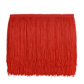 AWAYTR 10 Yards Sewing Fringe Trim - 6in Wide Tassel for DIY Craft Clothing and Dress Decoration (red, 6 Inches Wide)