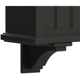 Mayne Fairfield Traditional Plastic Decorative Brackets in Black (Set of 2)