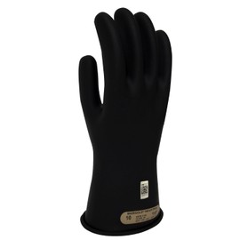 Enespro Class 00 Black Rubber Voltage Insulating Gloves, Max. Use Voltage 500V AC/750V DC, GC00B10