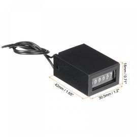 uxcell Electromagnetic Counter 6 Digit 0-999999 Counting Range Electronic Pulse Counter Digital Counter Totalizer Electromagnetic Pulse Counter DC7-24V