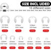 Circlip E-Clip, Circlips Snap Ring, Internal Retaining Ring, 120 Pieces