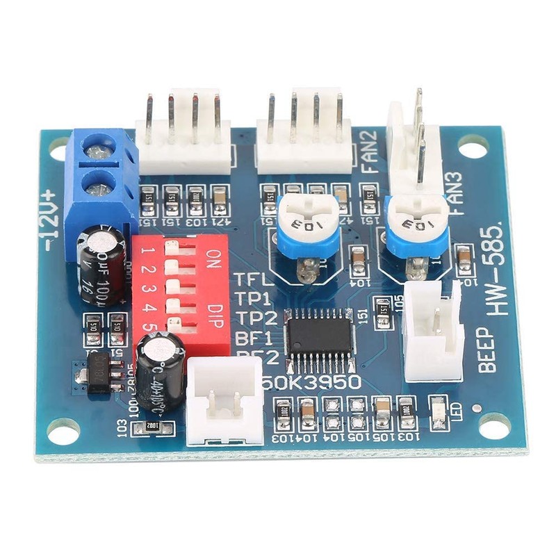 12 V PWM Fan Speed Controller with Temperature Control for