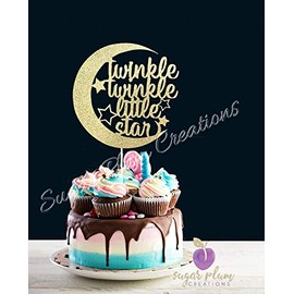 Twinkle Twinkle Little Star - Decoración para tarta, diseño de media luna