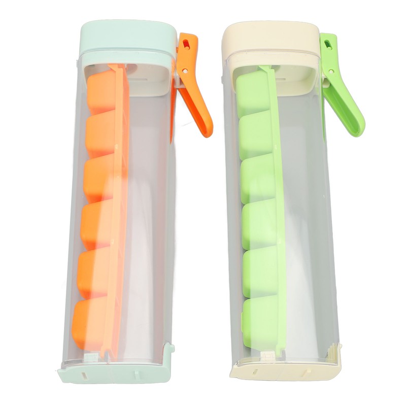 2PCS Ice Cube Trays 6 Grids Easy Release Reusable Ice