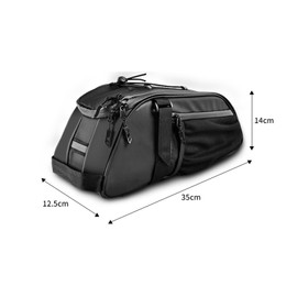 MEXITAL Bicycle Bag for Pannier Rack, Waterproof & Reflective Bicycle Pannier Rack Bag, with Shoulder Strap and Carry Handle MP01
