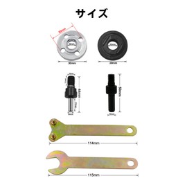 YFFSFDC Angle Grinder Attachment Set of 10 Pieces, Replacement Tool Wrench, Grinder Installation and Removal Tool, Inner and Outer Flange, Grinding Disc Fixing Tool, Multi-Function Accessory
