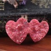 mookaitedecor Titanium Heart Shaped Crystal Geode Double Home Decoration Rock