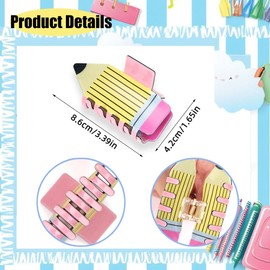 1PCS Back to School Hair Claw Clips Funny Yellow Pencil Design Hair Clips for Thick/Thin Hairs Back to School Hair Accessories No-Slips Cute Pencil Hair Jaw Clip Barrette for Teacher Appreciation Gift