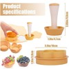Crovakeu 1 Set Reusable Tart Tamper Kit with Flower Plunger