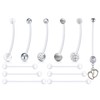 AceFun Belly Button Piercing Pregnancy Plastic Pregnancy Piercing Long Bioflex