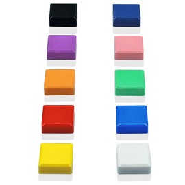 PYJLBX Fridge Magnet, 10 Pack Refrigerator Magnets Fridge Small Strong Magnets Heavy Duty Magnets for Whiteboard, Square Cute Mini Locker Whiteboard Magnets for Kitchen, Office, Classroom (10 Colors