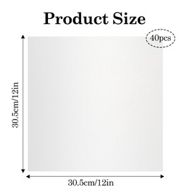 Klmnop White Pearl Shimmer Cardstock 12x12, 40 Sheets 250gsm/92Ib Double-sided Shiny Pearlescent Paper Cardstock, Metallic Paper for Invitations, Card Making and DIY Craft(White)