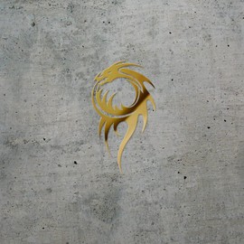 Transparent Decal Stickers Of Dragon Silhouettes 1 (Metallic Gold) Premium Waterproof Vinyl Decal Stickers For Laptop Phone Accessory Helmet Car Window Mug Tuber Cup Door Wall D USCSKUS105475GO090622