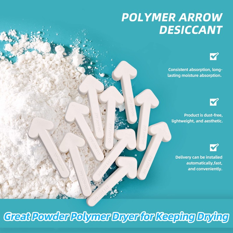 Wisesorb Polymer Desiccant Block, 10pcs 43g Poly Arrow Slowly &