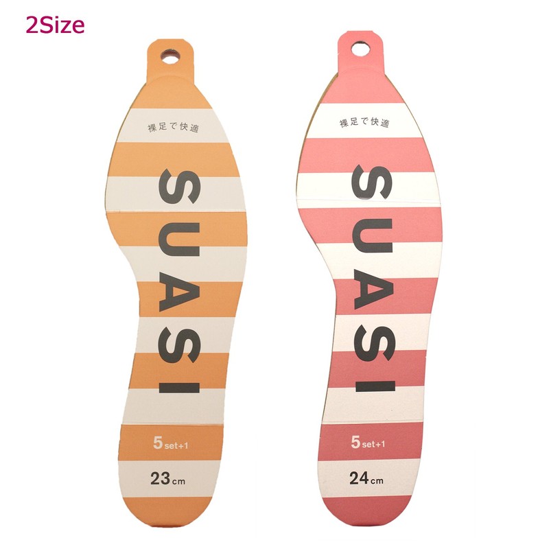 Insoles Suashi 400014 Women's Comfort Barefoot 5 Pairs+1 23cm