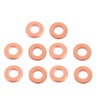 uxcell 10pcs 6mm x 10mm x 1mm Flat Ring Copper Crush Washer Sealing Gasket Fastener
