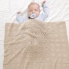 mimixiong 100% Cotton Knitted Cellular Baby Blanket, 100 x 80cm