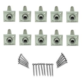 Mabeeze One Way Anchor Vise 8-11 Gauge Wire with Screws, 10 Pack Tightening Vise for Vineyard, Trellis, Arbor or Fences