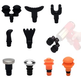 9Pcs Replaceable Massage Gun Heads - Deep Tissue Muscle Attachments and Accessories for Massage Gun - Plug-n-Play Adapter Set