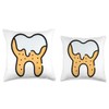 Tartar Plaque Calculus Tooth Dental Specialist Dentist Throw Pillow