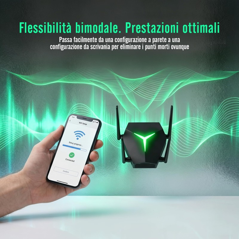 Durable WiFi Range Extender, 1115㎡ Coverage & 100+ Devices Simultaneous