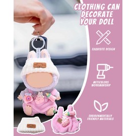 GAJUS 1PCS Laa-bubu leidung, Niedliche Spielzeugkleidung, Mini Plüsch Puppen Kleidung, Plüschspielzeugkleidung