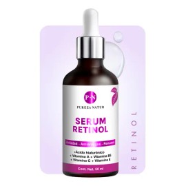 Serum Retinol + Vitaminas A, B5, E, C + Acido hialuronico facial hidratante y reparador | Suero Reductor de líneas de expresión e imperfecciones en la piel 50ml