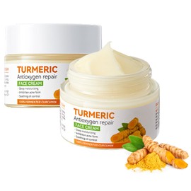 Turmeric Face Cream for Women - Turmeric Anti-Ageing Face Cream - Dark Spot Remover for the Face - Moisturising Cream Face Care Hydrating Anti-Oxidation - Firming Smoothing