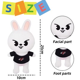 Ajuanbazha Stray Kids Skzoo Plüschfigur, Skzoo Plush Kuscheltier, Süßes Cartoon Plüschtier, Ideal für Fans und Als Geschenk für Kinder (Heiser)