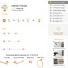 QOGRISUN 5-Pack Brass Crystal Cabinet Knobs,Glass Crystal Gold Drawer Knobs,1-1/4-Inch