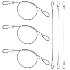 6 Packs Steel Cable with Dual Loops, Security Portable Cable Chain Lock Chain for Outdoor Gates Stage Lighting Luggage Lock Wire Rope 2mm Thickness 11.93 Inch Length