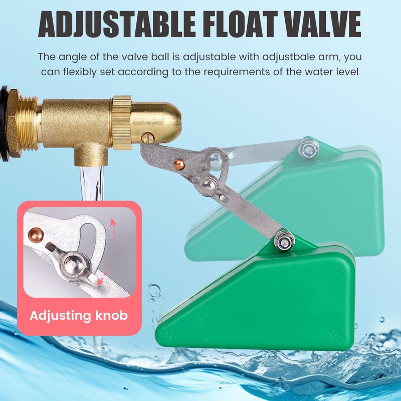 3/4 Inch Float Valve, Brass Water Float Valve for Water