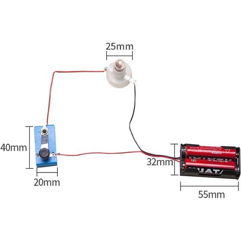 1 Pc Electrical Circuit Experiment Kit, Small Bulb Lights Up